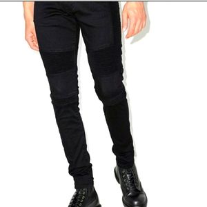 REPRESENT JEANS, BLACK BIKER SKINNY JEANS SIZE XXL